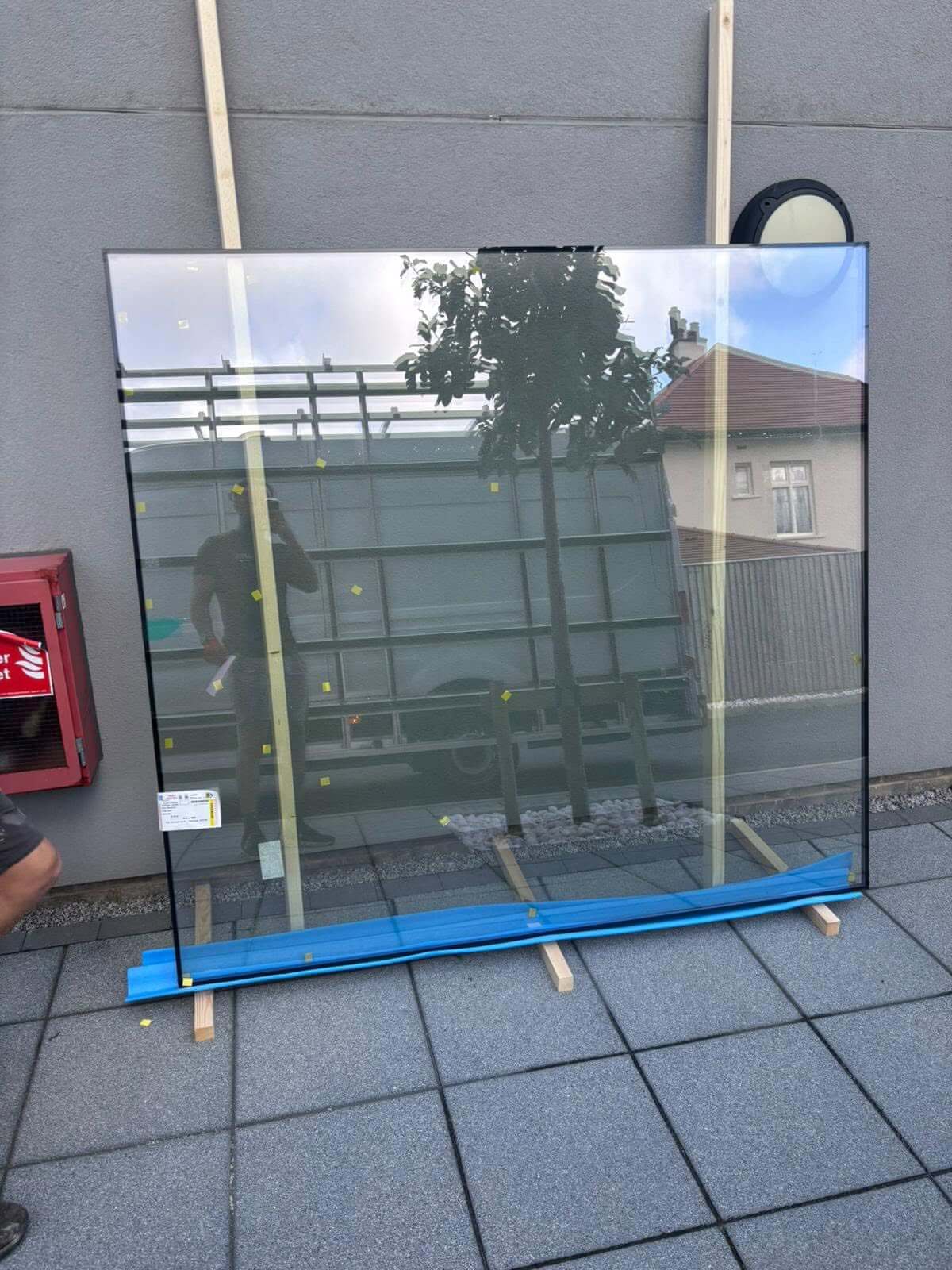 Two Metre Replacement Glass Pane Ready for Installation in Morecambe