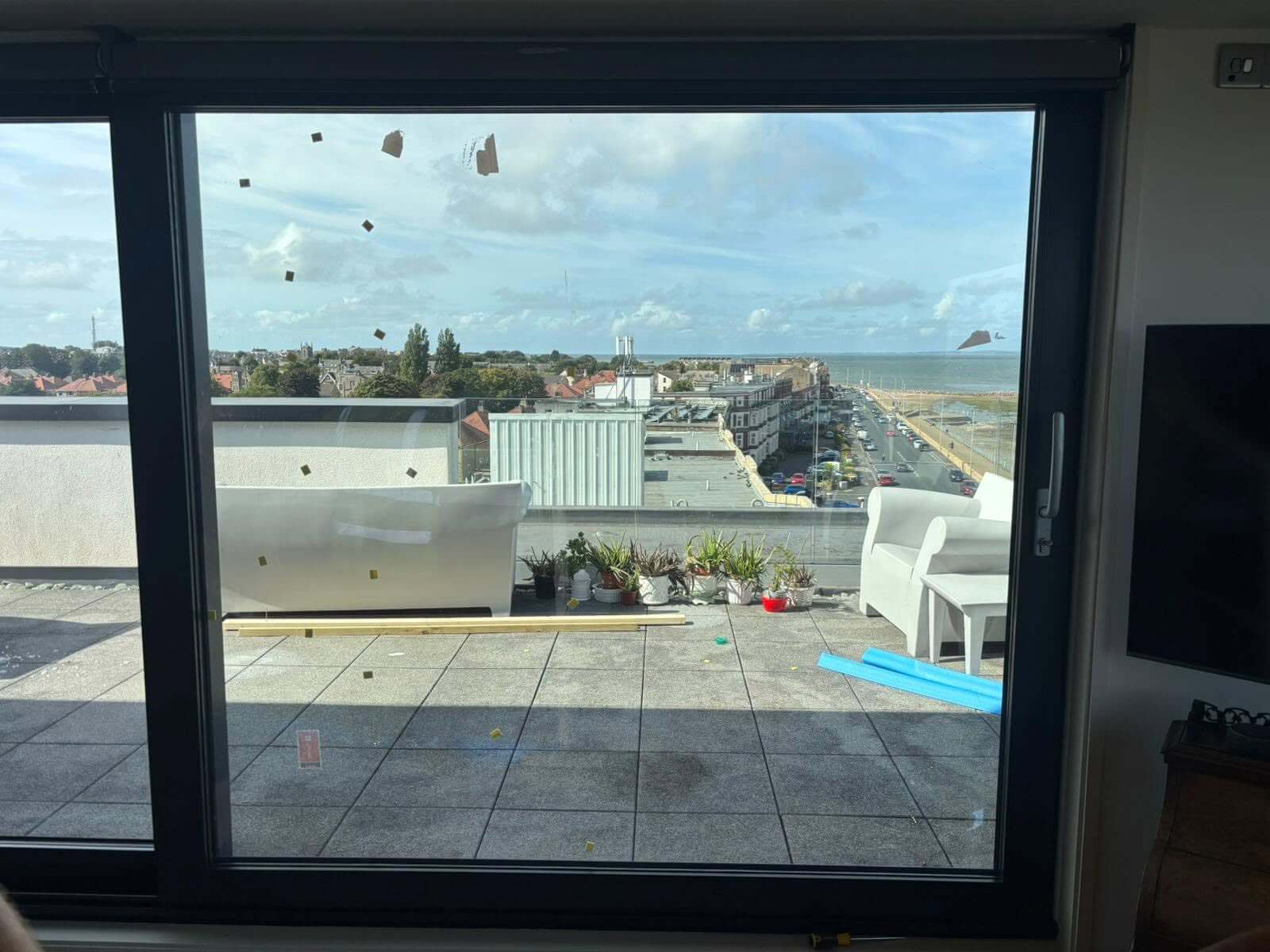 New Large Window Pane Installed at the Broadway Apartments in Morecambe